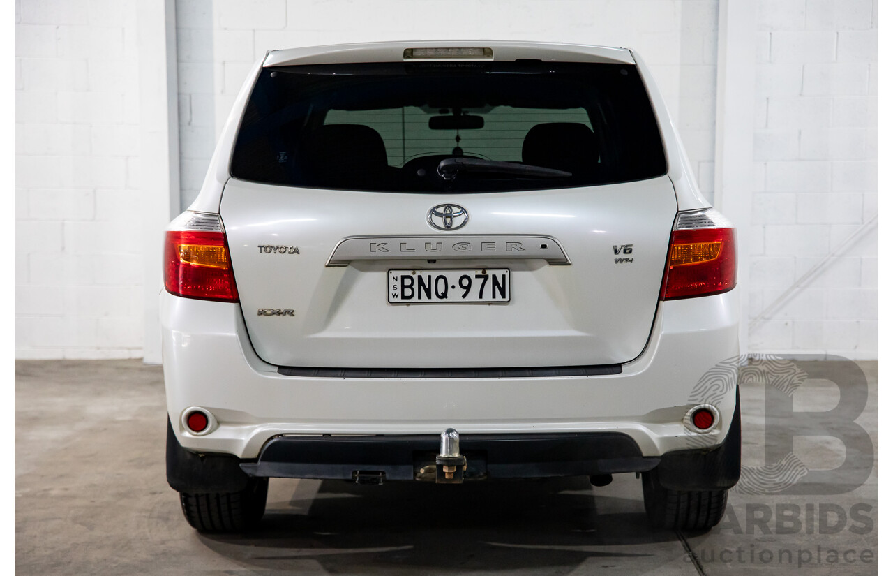 2/2010 Toyota Kluger KX-R (4x4) GSU45R 4d Wagon White V6 3.5L