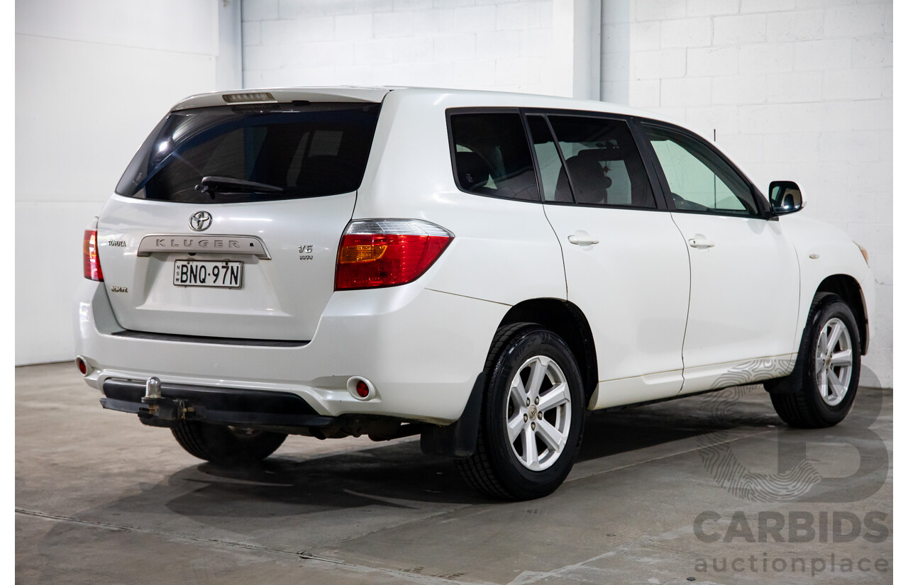2/2010 Toyota Kluger KX-R (4x4) GSU45R 4d Wagon White V6 3.5L