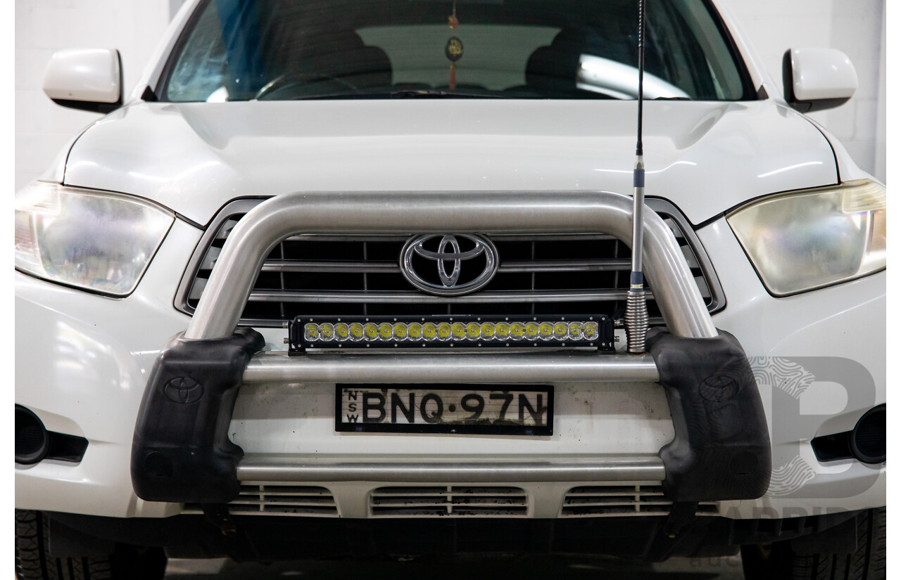 2/2010 Toyota Kluger KX-R (4x4) GSU45R 4d Wagon White V6 3.5L