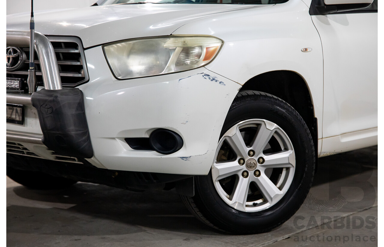 2/2010 Toyota Kluger KX-R (4x4) GSU45R 4d Wagon White V6 3.5L