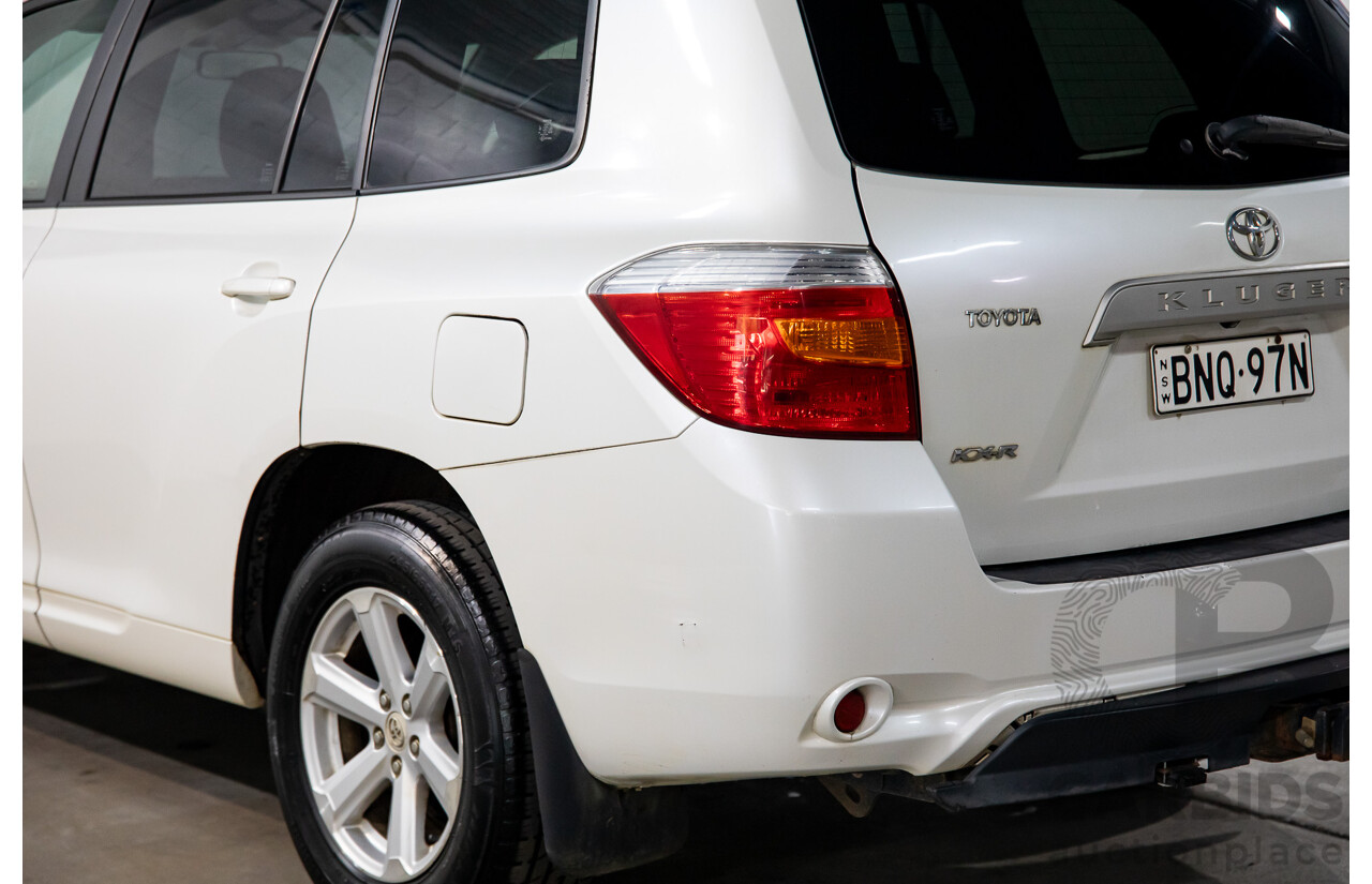 2/2010 Toyota Kluger KX-R (4x4) GSU45R 4d Wagon White V6 3.5L