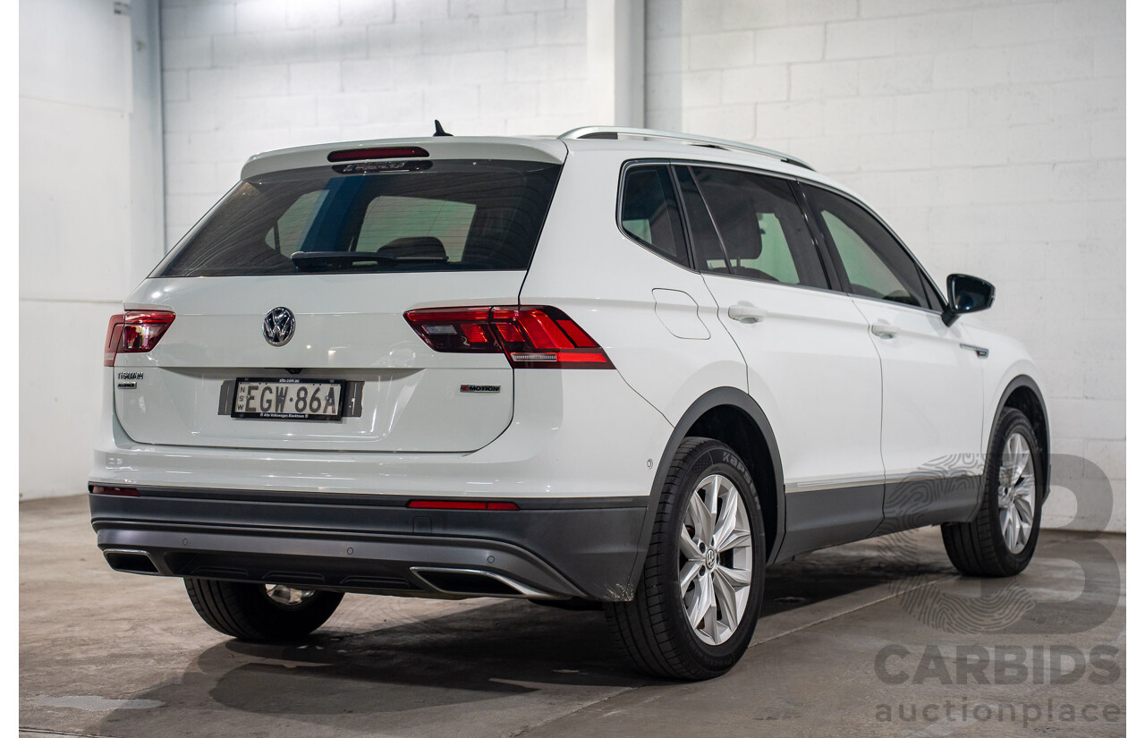 12/2019 Volkswagen Tiguan Allspace 132 TSI Comfortline (AWD) 5NA MY20 4d Wagon Candy White Turbo 2.0L - 7 Seater