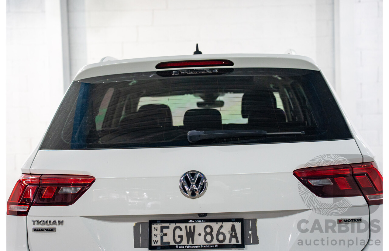 12/2019 Volkswagen Tiguan Allspace 132 TSI Comfortline (AWD) 5NA MY20 4d Wagon Candy White Turbo 2.0L - 7 Seater