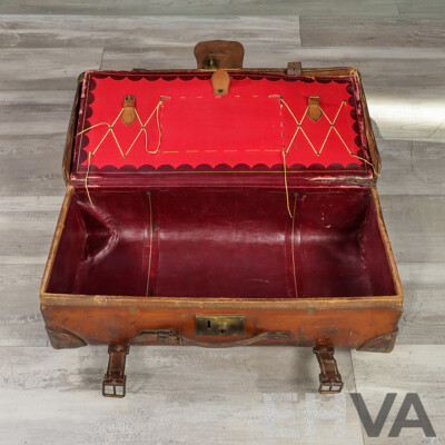Antique Leather Cabin Trunk