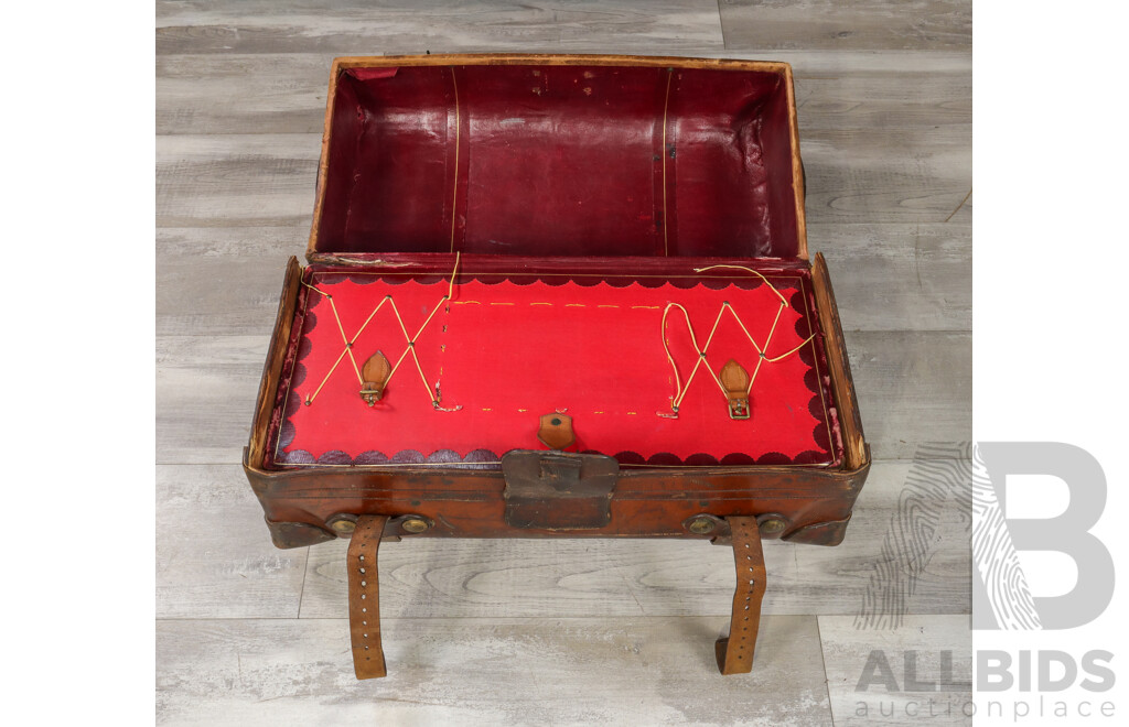 Antique Leather Cabin Trunk