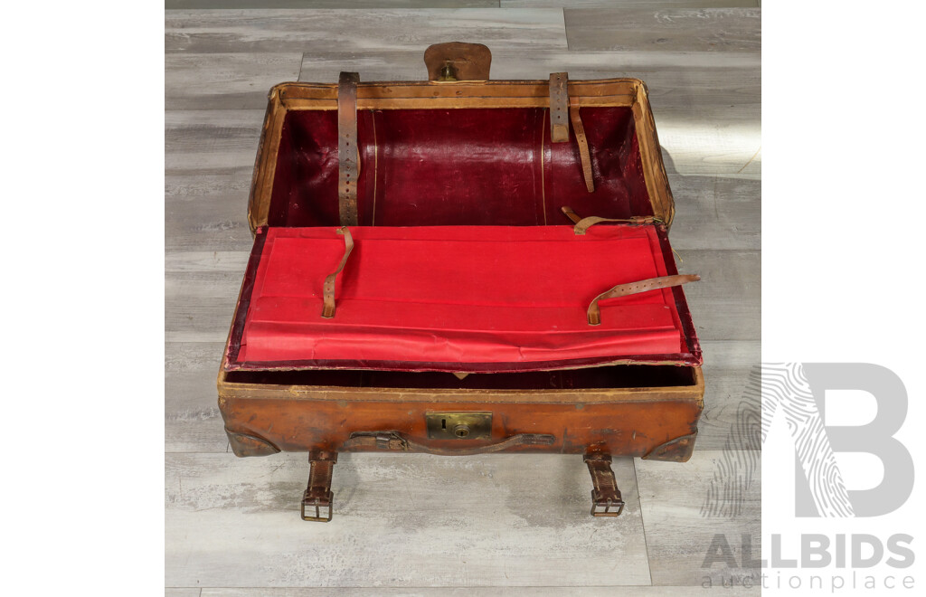 Antique Leather Cabin Trunk