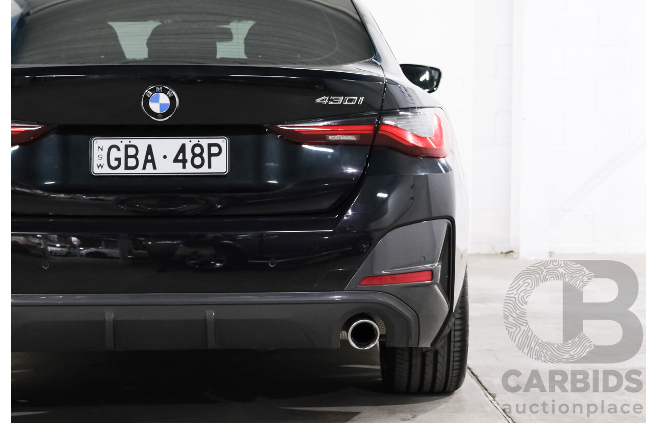 07/2022 BMW 430i M Sport Gran Coupe (RWD) G26 4d Coupe Black Sapphire Metallic Turbo 2.0L