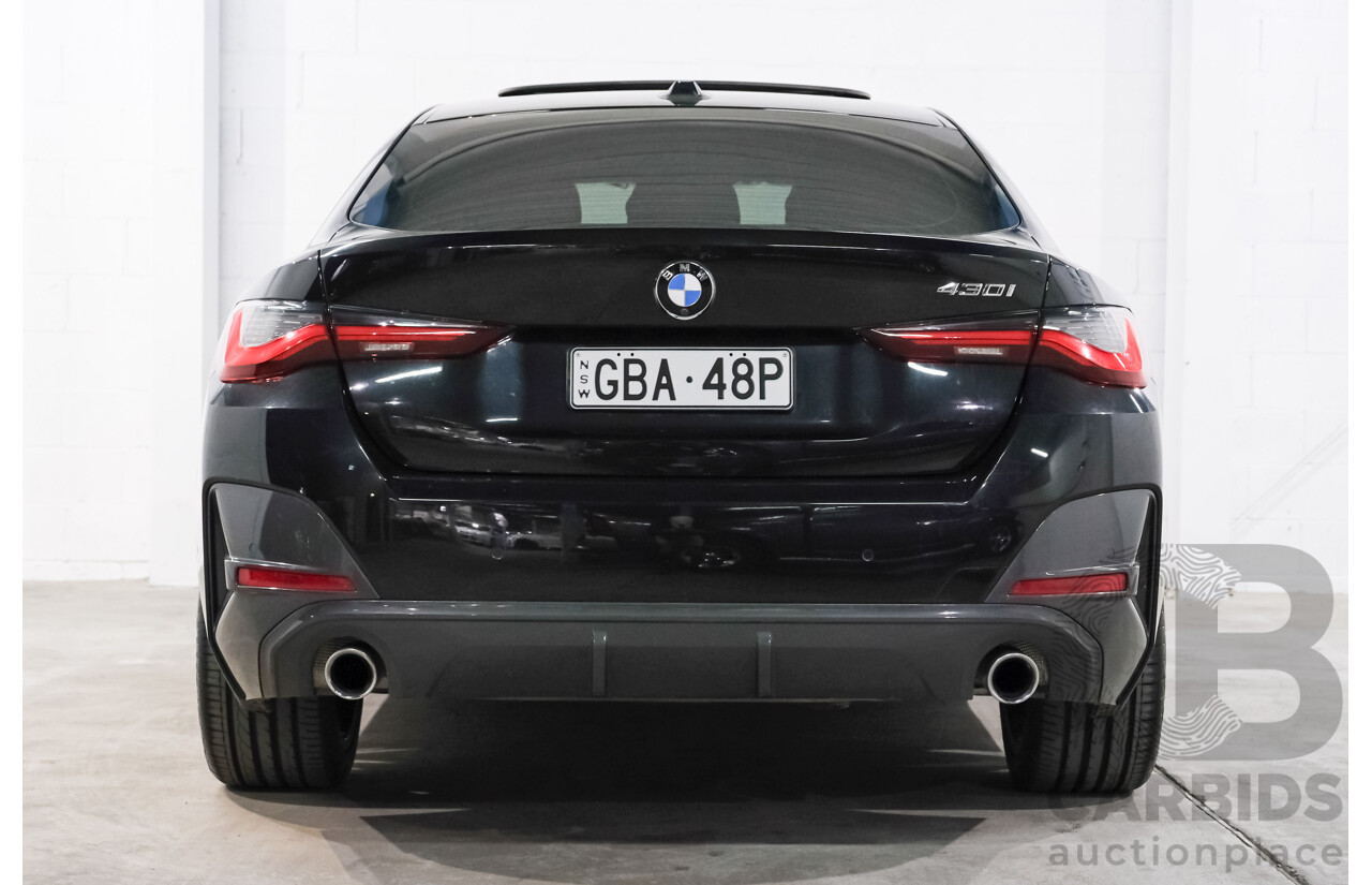 07/2022 BMW 430i M Sport Gran Coupe (RWD) G26 4d Coupe Black Sapphire Metallic Turbo 2.0L