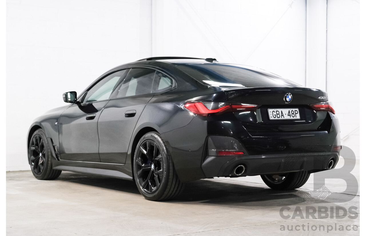 07/2022 BMW 430i M Sport Gran Coupe (RWD) G26 4d Coupe Black Sapphire Metallic Turbo 2.0L