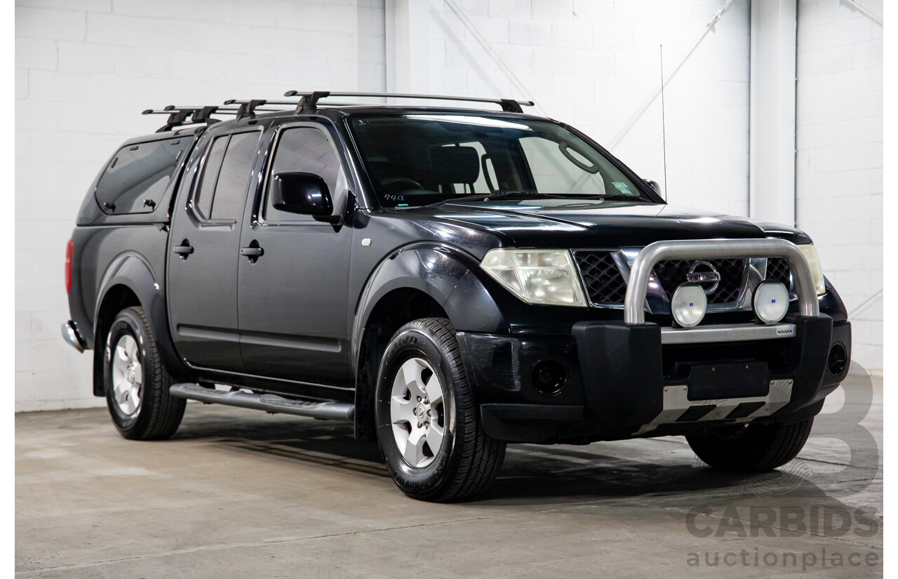 8/2010 Nissan Navara ST (4x4) D40 Dual Cab P/Up Black Turbo Diesel 2.5L