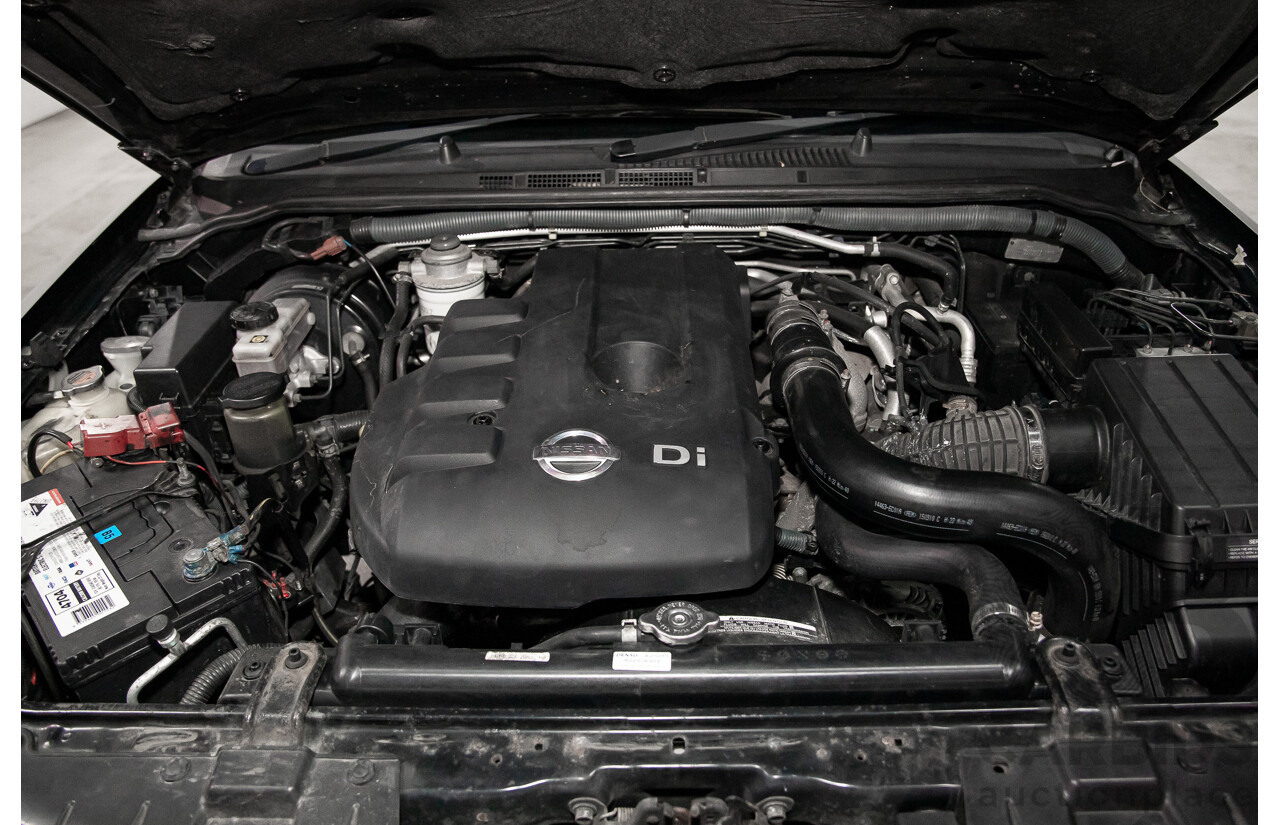 8/2010 Nissan Navara ST (4x4) D40 Dual Cab P/Up Black Turbo Diesel 2.5L