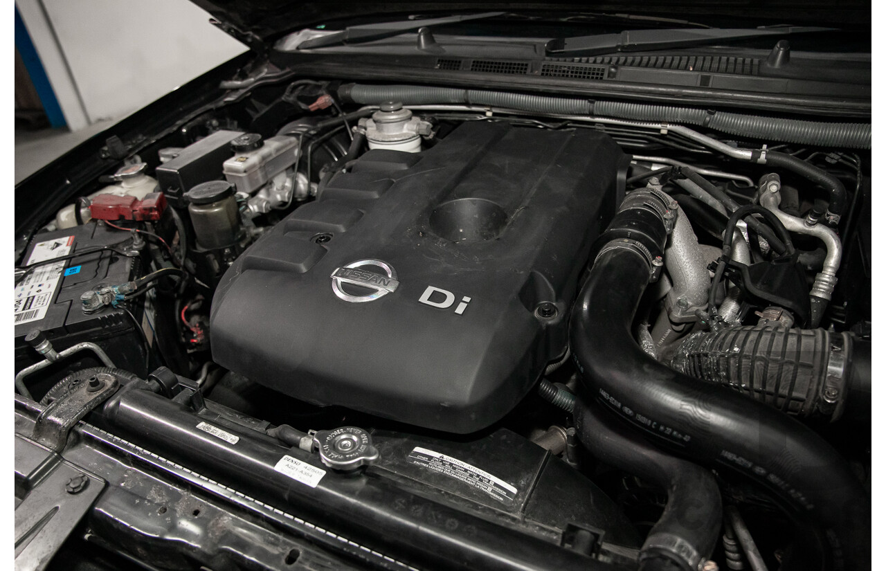 8/2010 Nissan Navara ST (4x4) D40 Dual Cab P/Up Black Turbo Diesel 2.5L