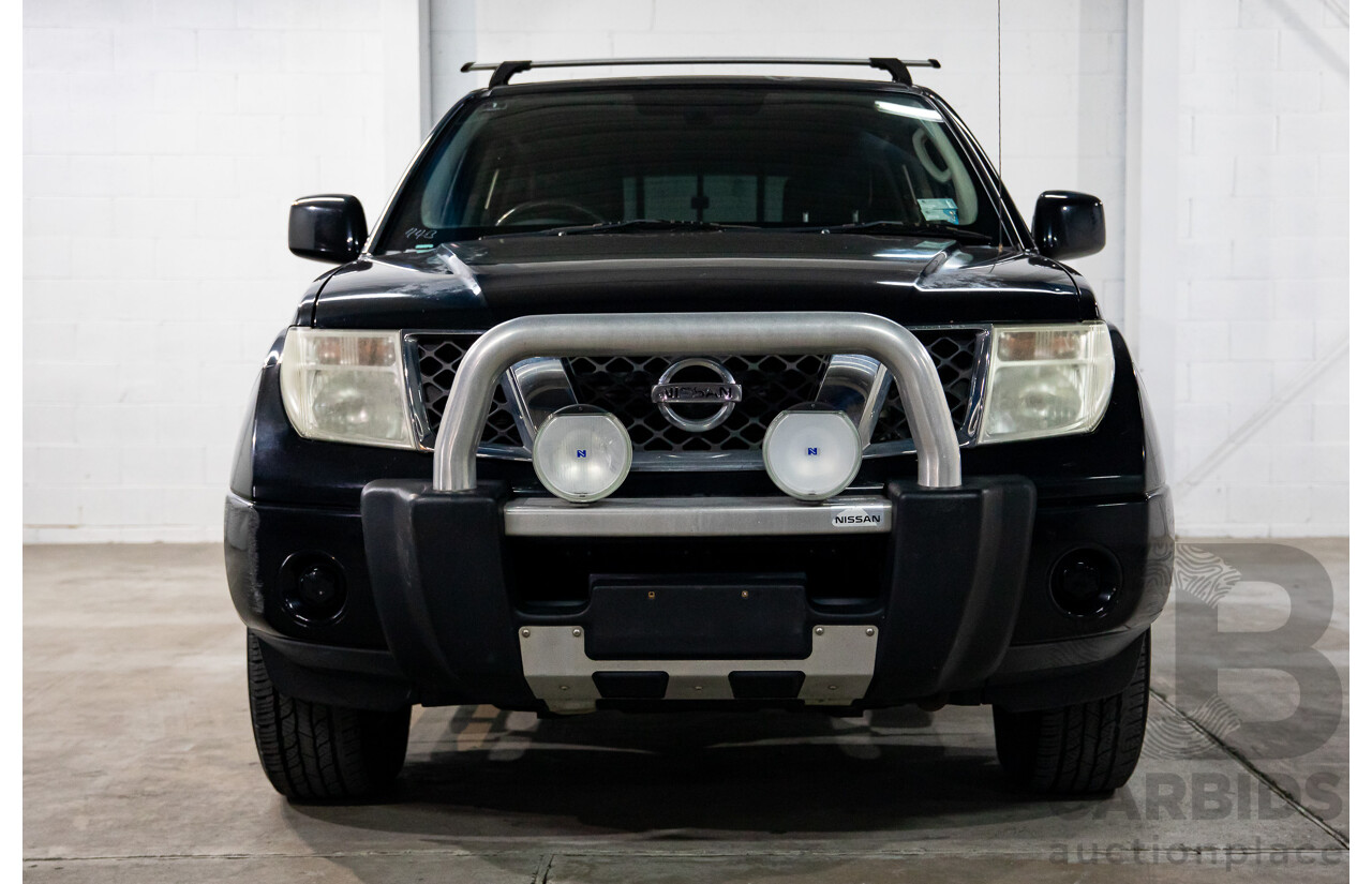 8/2010 Nissan Navara ST (4x4) D40 Dual Cab P/Up Black Turbo Diesel 2.5L