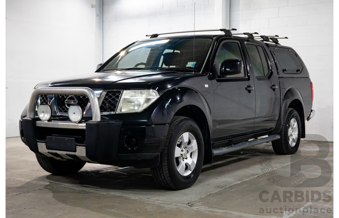8/2010 Nissan Navara ST (4x4) D40 Dual Cab P/Up Black Turbo Diesel 2.5L
