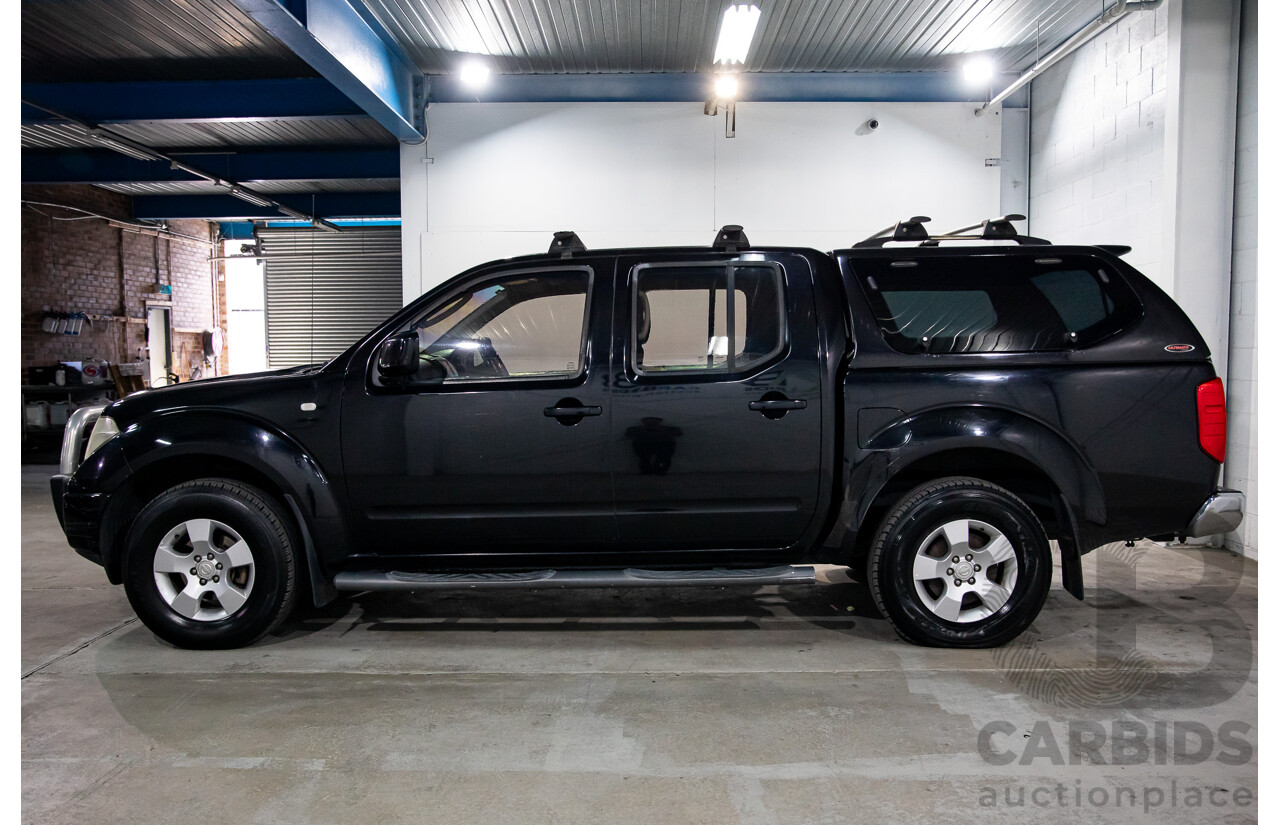 8/2010 Nissan Navara ST (4x4) D40 Dual Cab P/Up Black Turbo Diesel 2.5L
