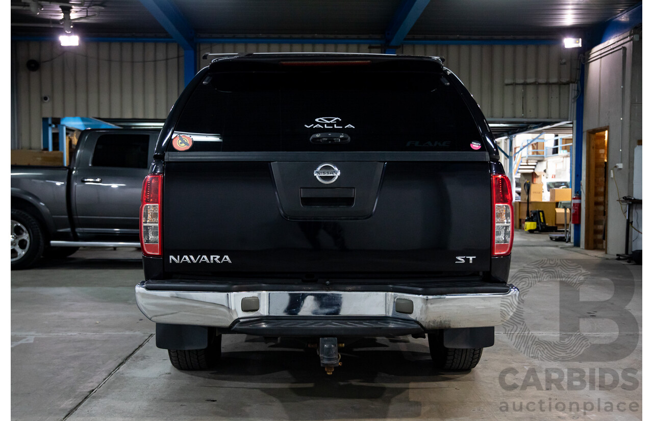 8/2010 Nissan Navara ST (4x4) D40 Dual Cab P/Up Black Turbo Diesel 2.5L
