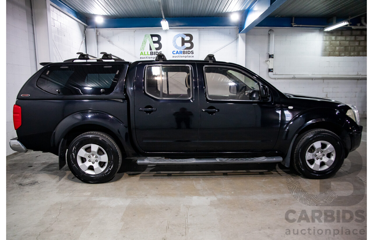 8/2010 Nissan Navara ST (4x4) D40 Dual Cab P/Up Black Turbo Diesel 2.5L