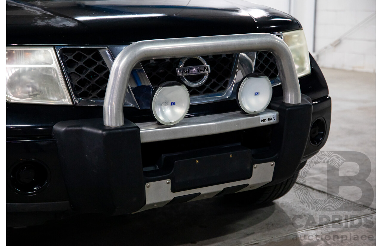 8/2010 Nissan Navara ST (4x4) D40 Dual Cab P/Up Black Turbo Diesel 2.5L