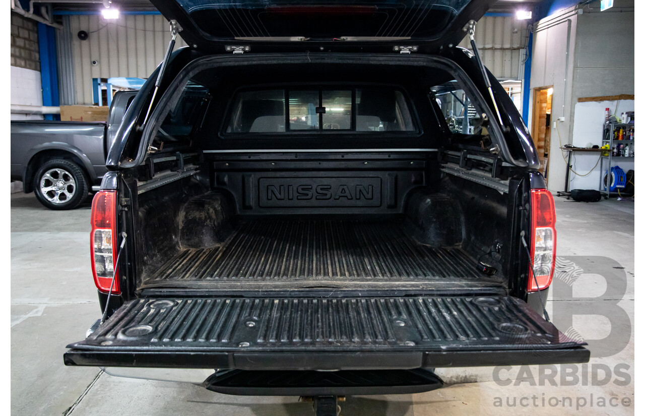 8/2010 Nissan Navara ST (4x4) D40 Dual Cab P/Up Black Turbo Diesel 2.5L