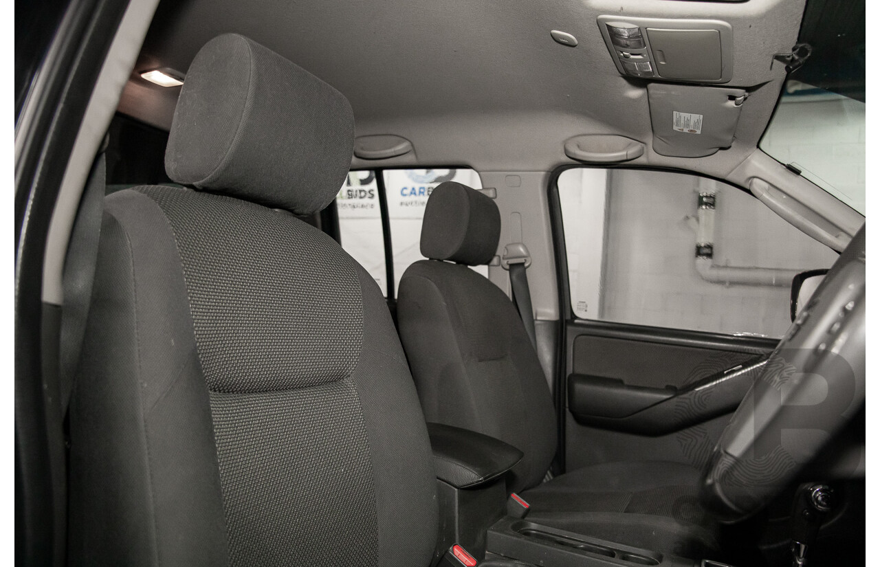 8/2010 Nissan Navara ST (4x4) D40 Dual Cab P/Up Black Turbo Diesel 2.5L