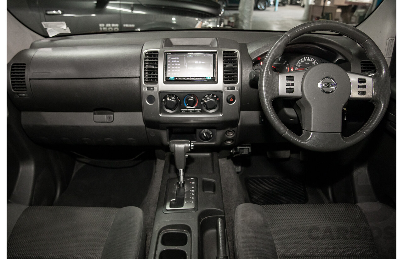 8/2010 Nissan Navara ST (4x4) D40 Dual Cab P/Up Black Turbo Diesel 2.5L