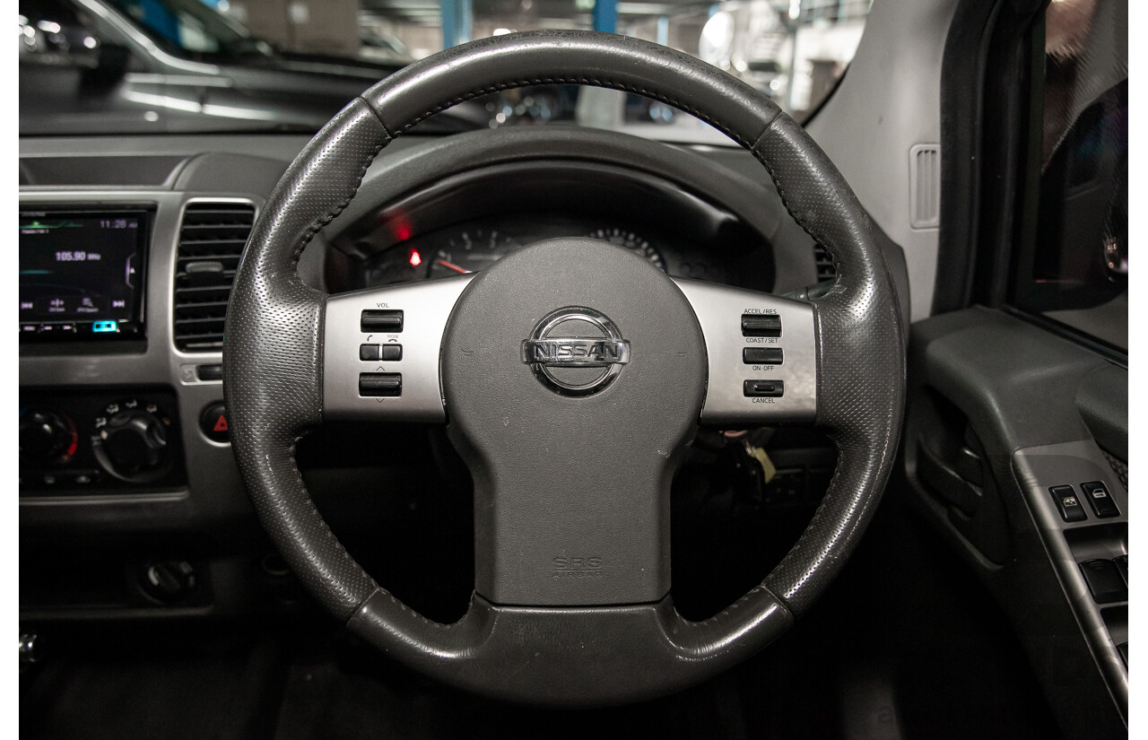 8/2010 Nissan Navara ST (4x4) D40 Dual Cab P/Up Black Turbo Diesel 2.5L