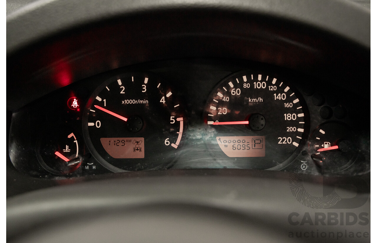 8/2010 Nissan Navara ST (4x4) D40 Dual Cab P/Up Black Turbo Diesel 2.5L