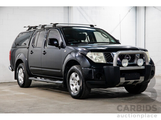8/2010 Nissan Navara ST (4x4) D40 Dual Cab P/Up Black Turbo Diesel 2.5L