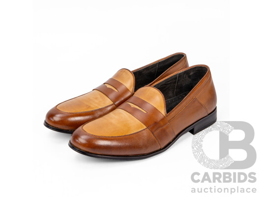 Pair of Stacy Adams Men's Brown Leather Loafers , Size 11.5