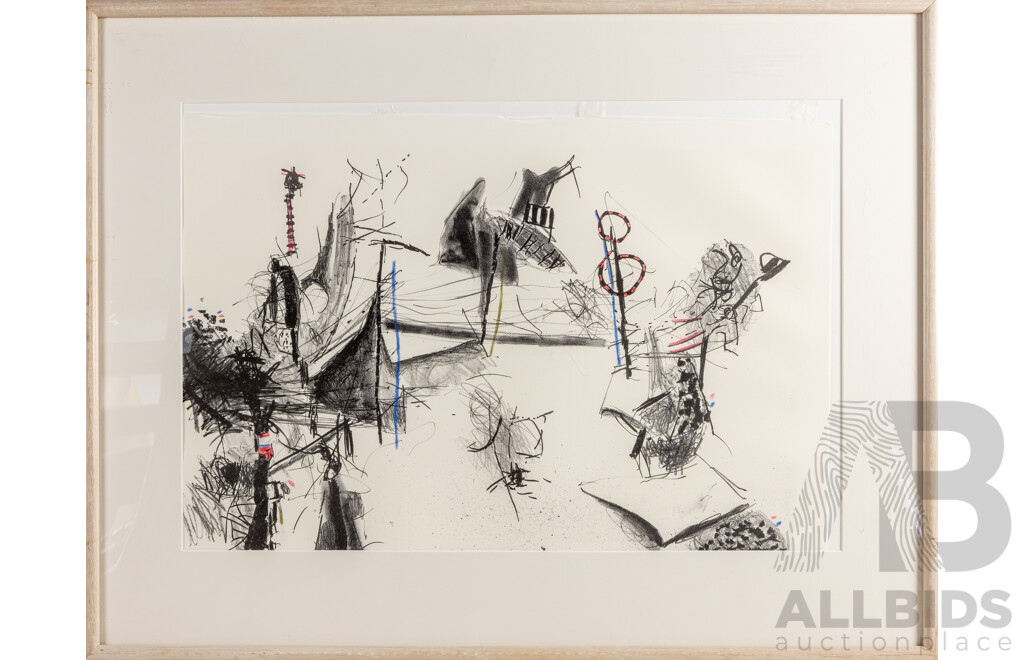 Ann Thomson (20th Century, Australian, 1933-), 'Moruya,' (1985), Original Colour Lithograph 23/30, 45x66cm