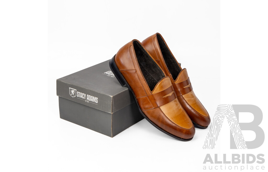Pair of Stacy Adams Men's Brown Leather Loafers , Size 11.5