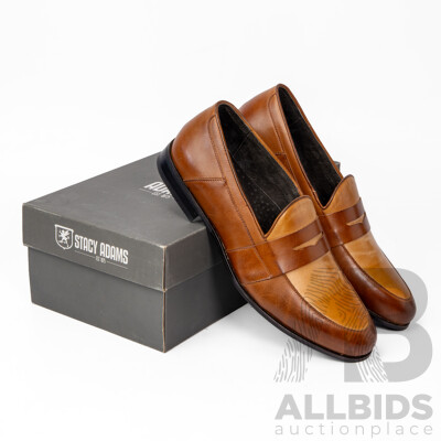 Pair of Stacy Adams Men's Brown Leather Loafers , Size 11.5