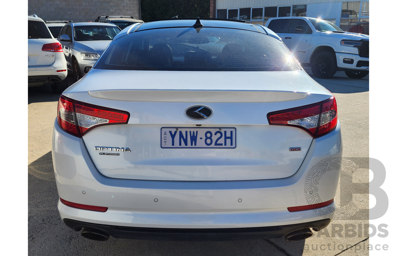 6/2012 Kia Optima Platinum TF 4d Sedan White 2.4L
