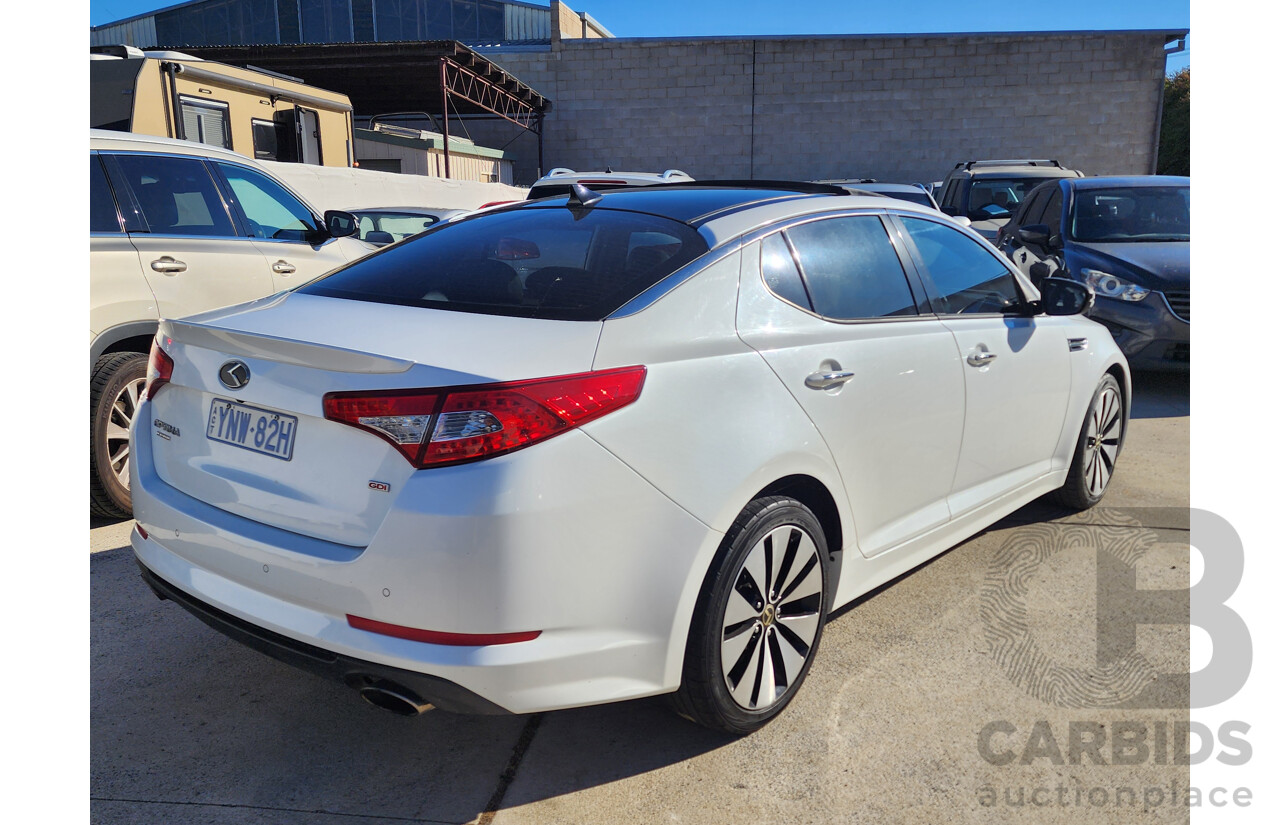 6/2012 Kia Optima Platinum TF 4d Sedan White 2.4L