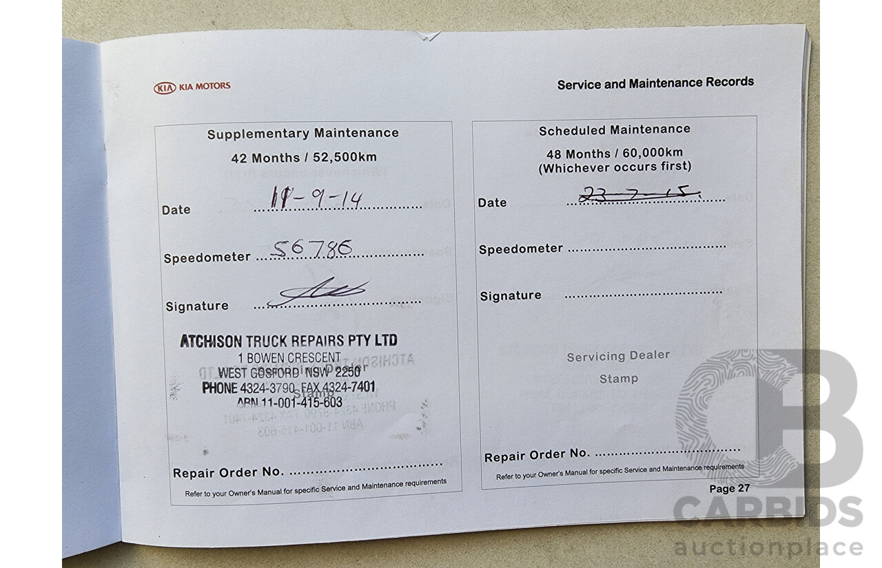 6/2012 Kia Optima Platinum TF 4d Sedan White 2.4L