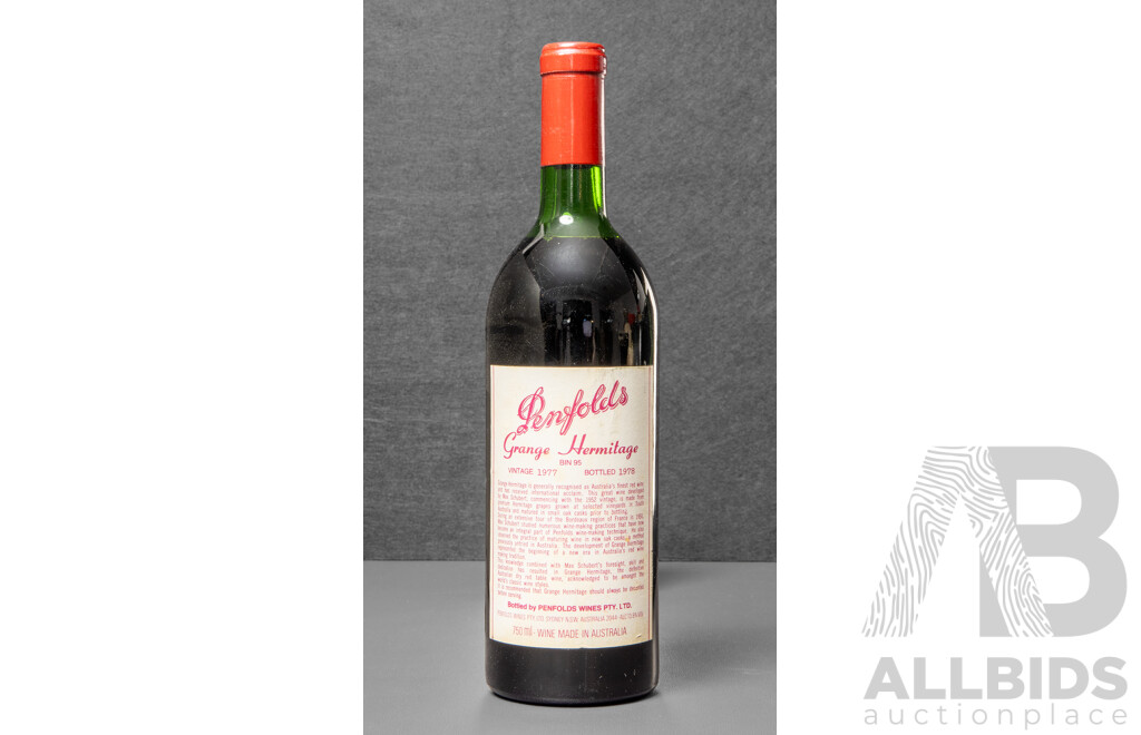 1660644 · Penfolds Grange Hermitage Bin 95 Vintage 1977