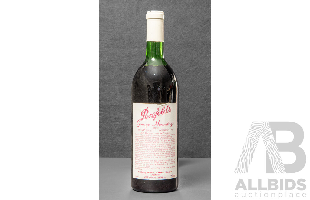 1660645 · Penfolds Grange Hermitage Bin 95 Vintage 1976