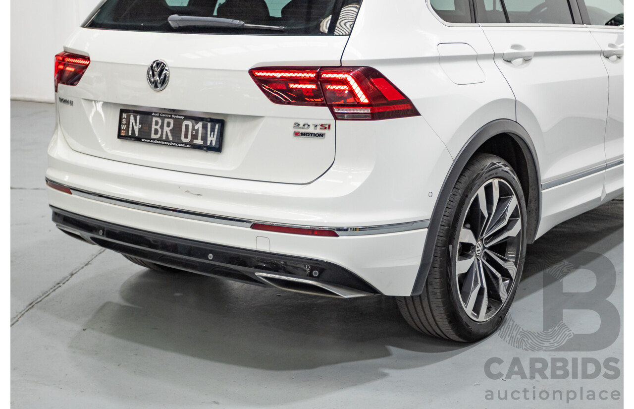 1/2018 Volkswagen Tiguan 162 TSI Highline R-Line (AWD) 5NA MY18 4d Wagon Pure White Turbo 2.0L