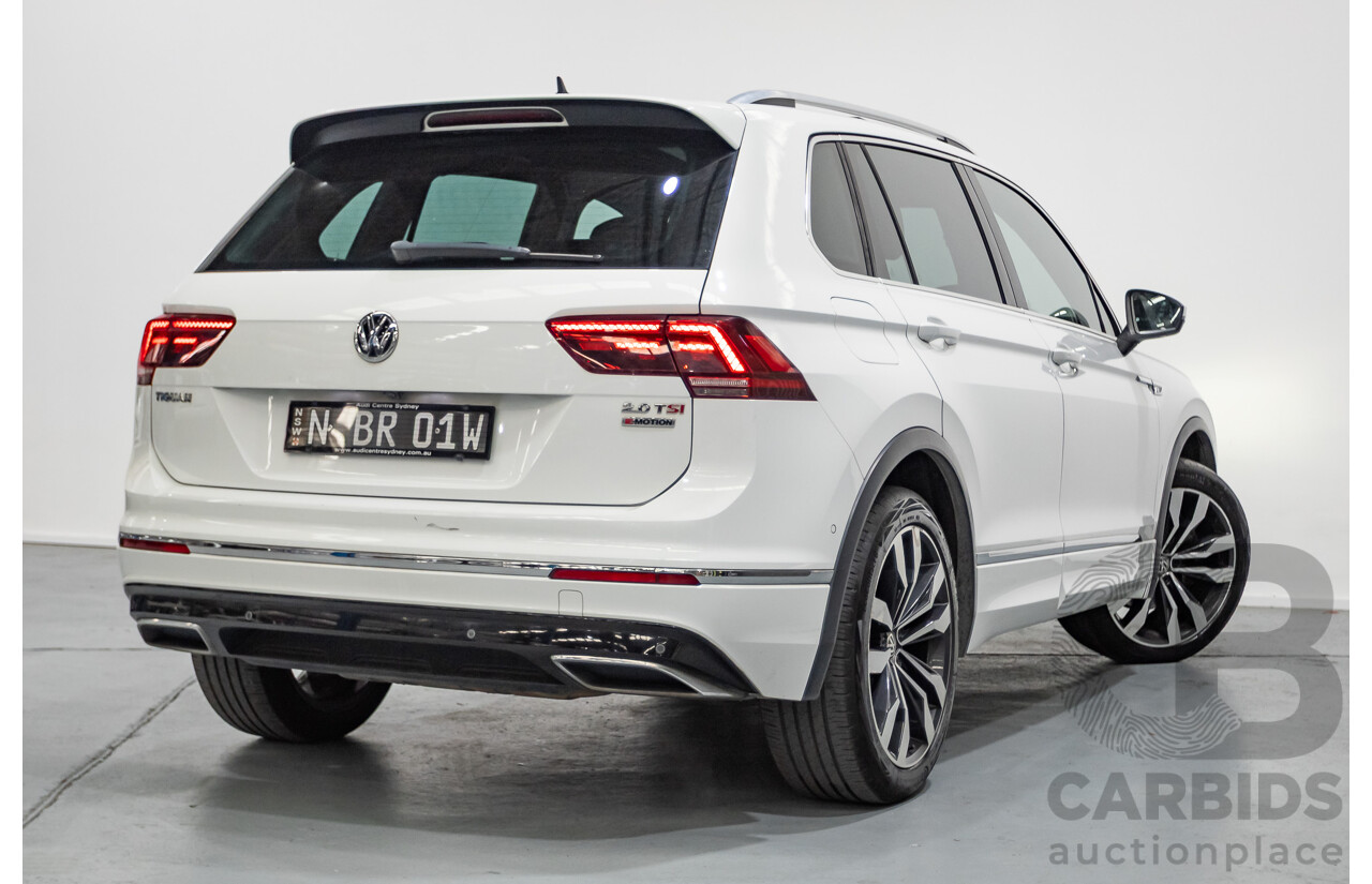 1/2018 Volkswagen Tiguan 162 TSI Highline R-Line (AWD) 5NA MY18 4d Wagon Pure White Turbo 2.0L