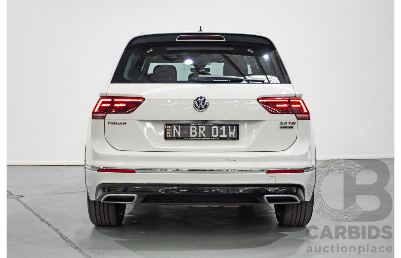 1/2018 Volkswagen Tiguan 162 TSI Highline R-Line (AWD) 5NA MY18 4d Wagon Pure White Turbo 2.0L