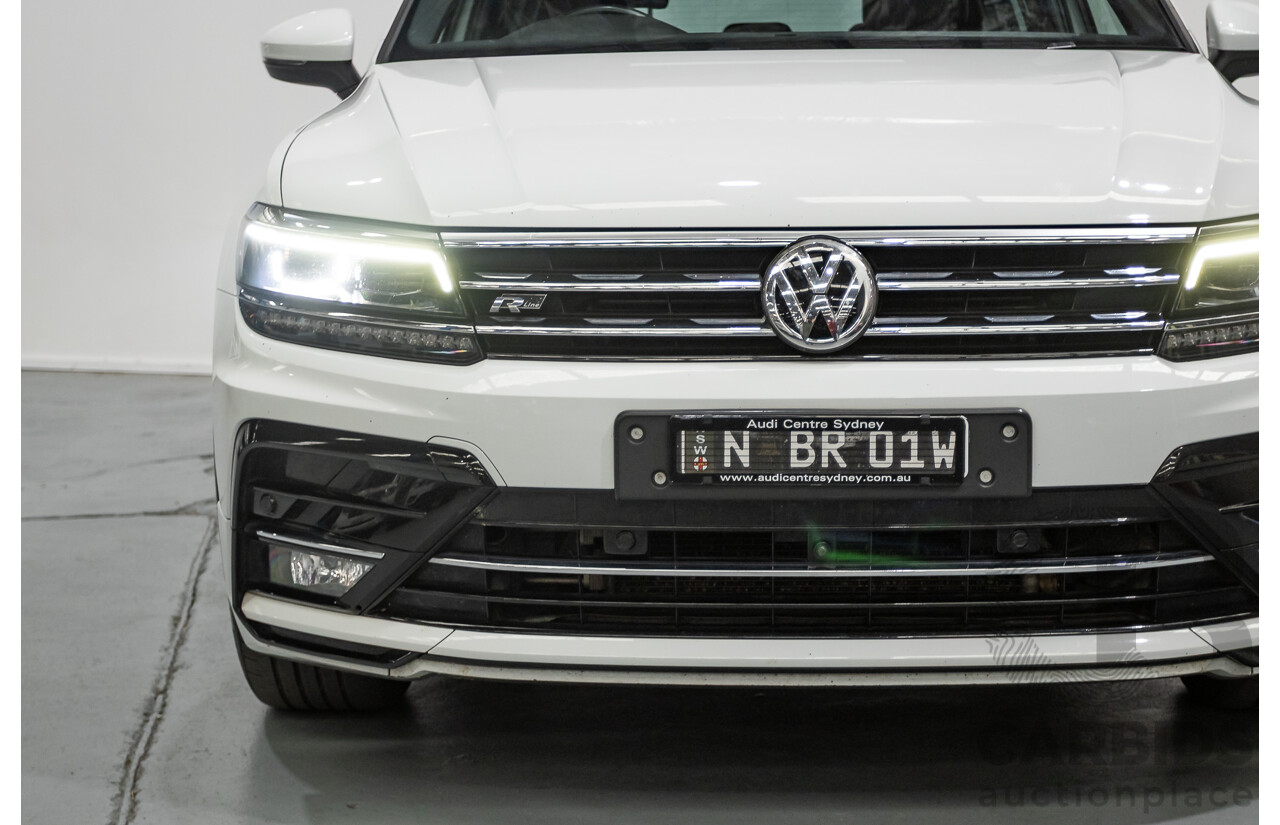 1/2018 Volkswagen Tiguan 162 TSI Highline R-Line (AWD) 5NA MY18 4d Wagon Pure White Turbo 2.0L