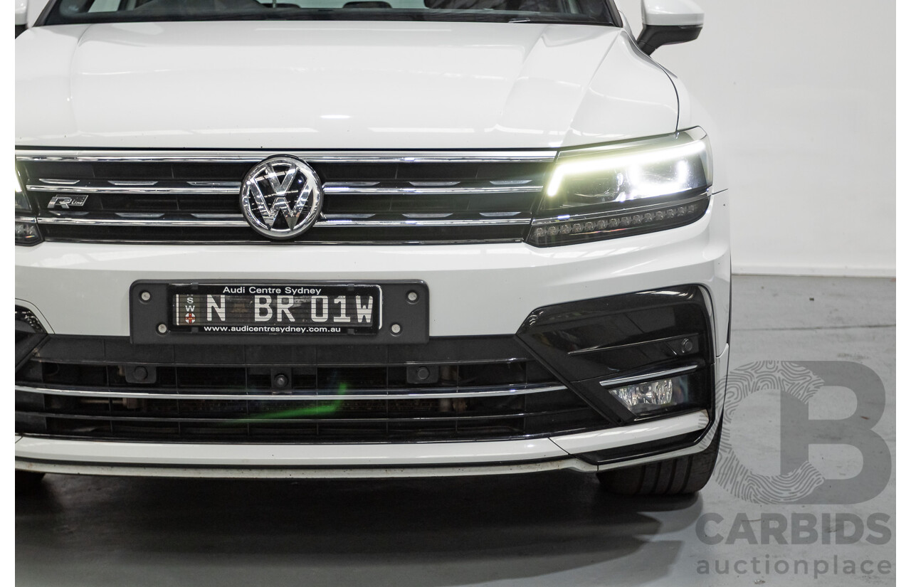 1/2018 Volkswagen Tiguan 162 TSI Highline R-Line (AWD) 5NA MY18 4d Wagon Pure White Turbo 2.0L