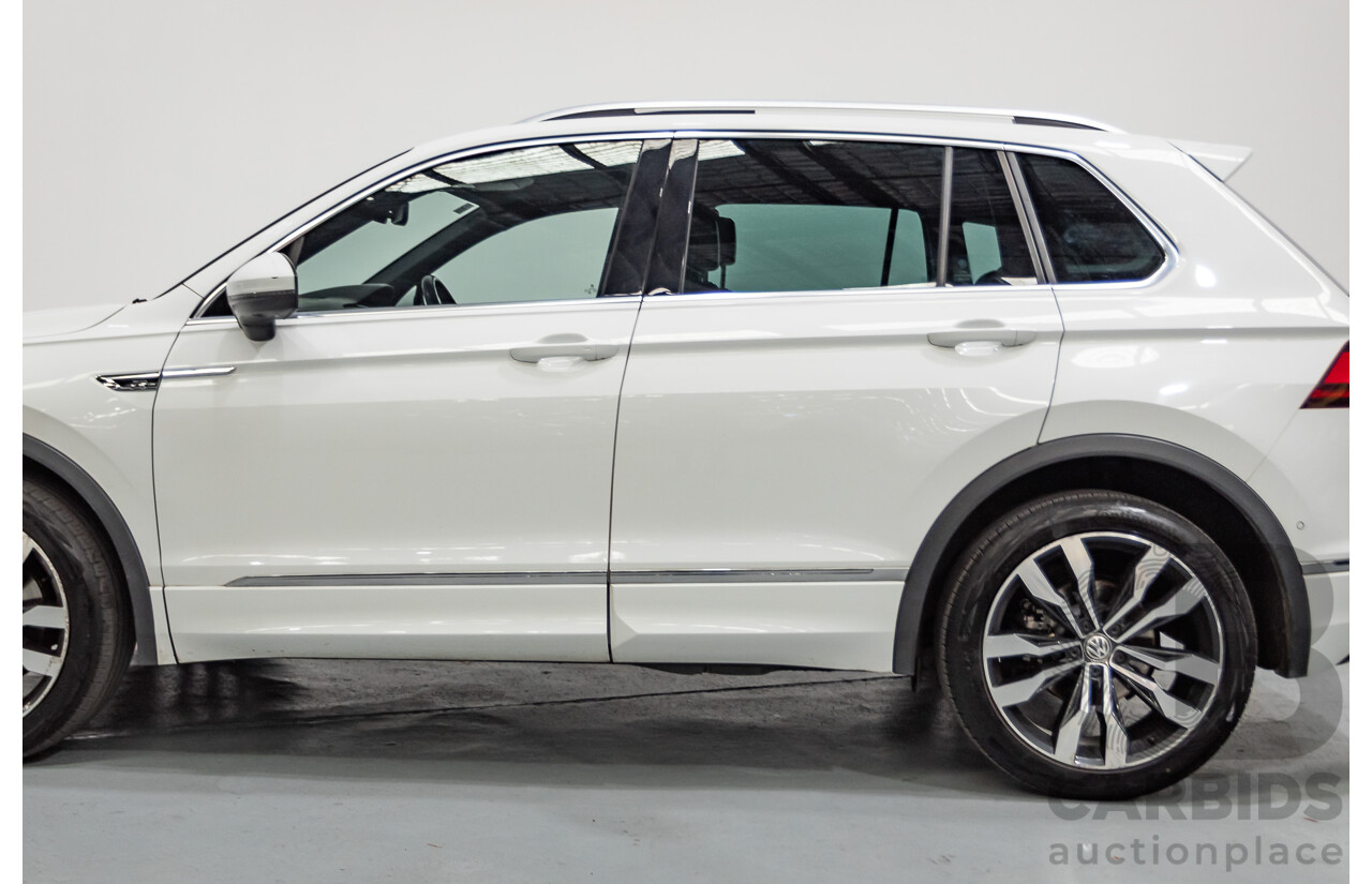 1/2018 Volkswagen Tiguan 162 TSI Highline R-Line (AWD) 5NA MY18 4d Wagon Pure White Turbo 2.0L