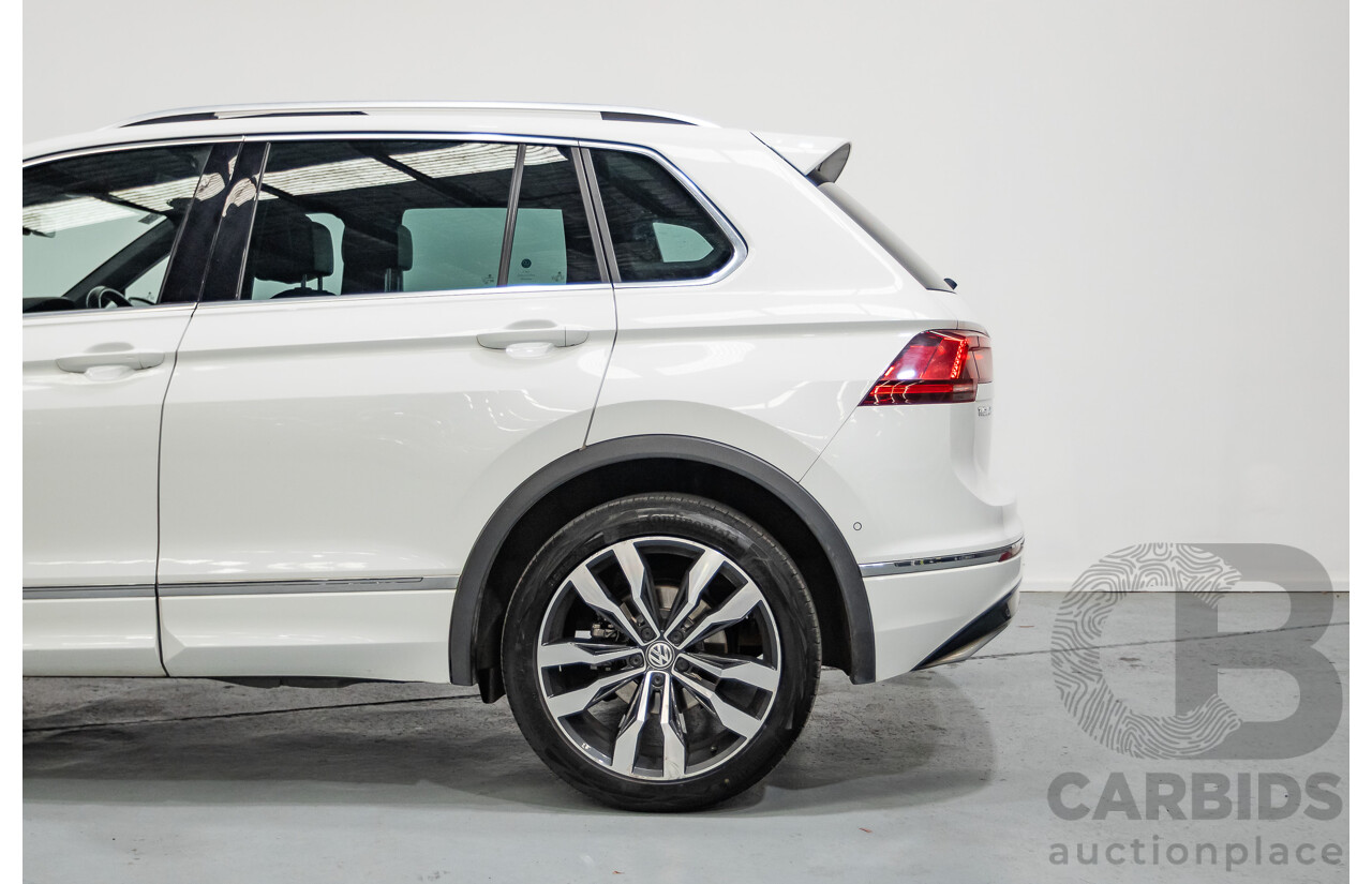 1/2018 Volkswagen Tiguan 162 TSI Highline R-Line (AWD) 5NA MY18 4d Wagon Pure White Turbo 2.0L