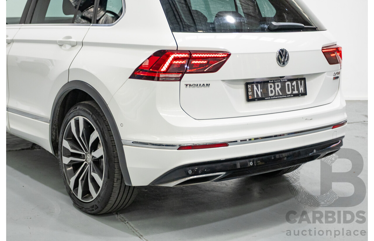 1/2018 Volkswagen Tiguan 162 TSI Highline R-Line (AWD) 5NA MY18 4d Wagon Pure White Turbo 2.0L