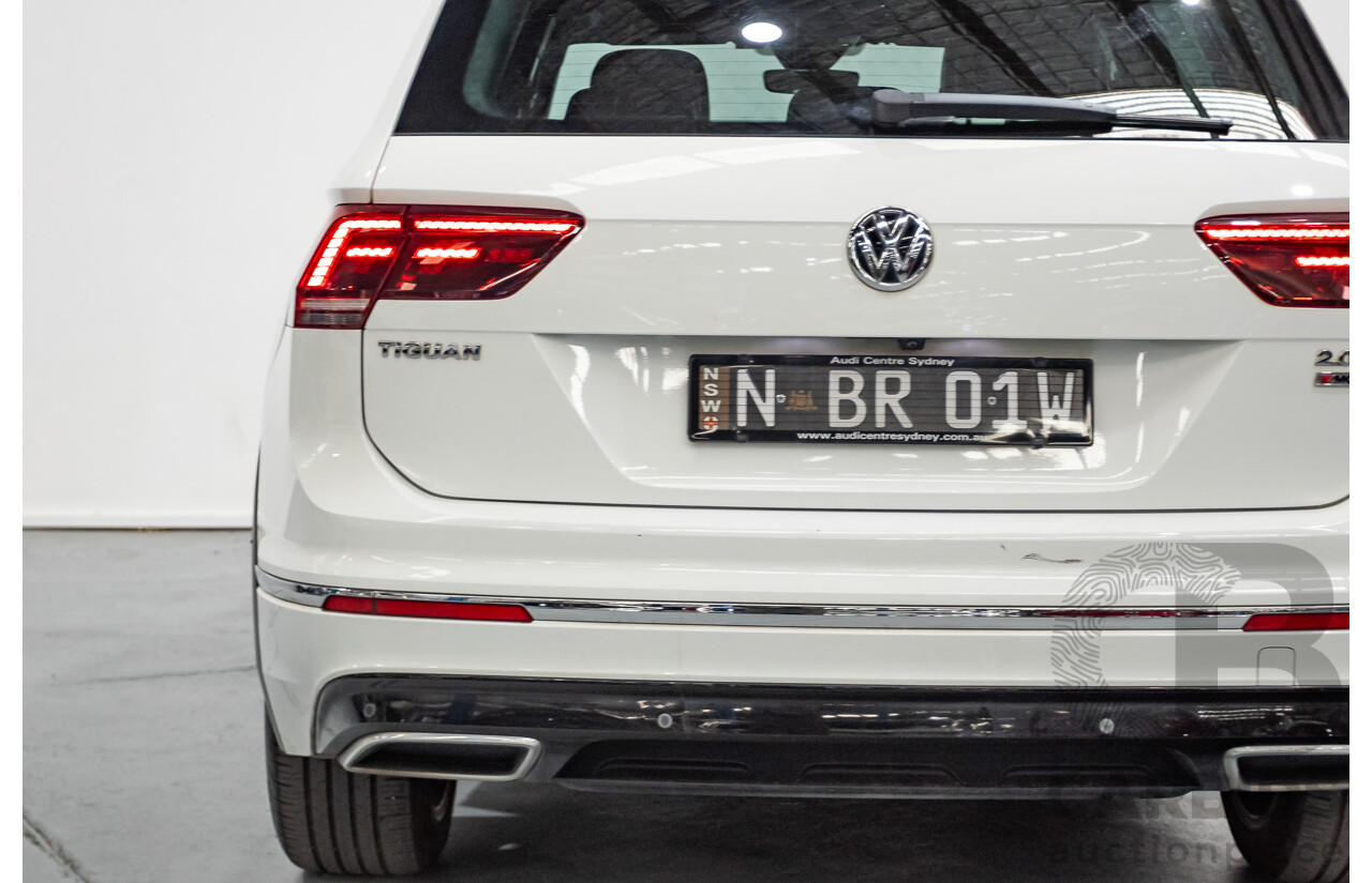 1/2018 Volkswagen Tiguan 162 TSI Highline R-Line (AWD) 5NA MY18 4d Wagon Pure White Turbo 2.0L