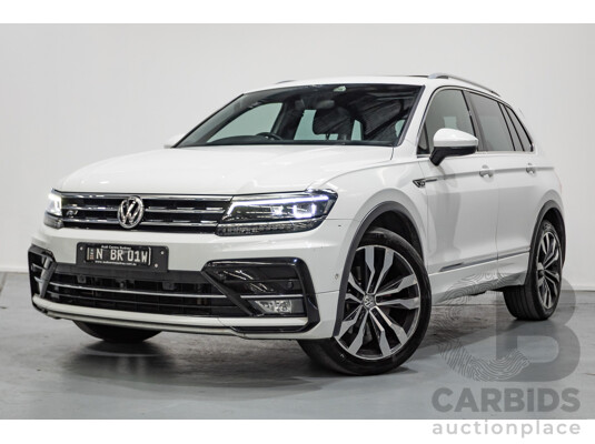 1/2018 Volkswagen Tiguan 162 TSI Highline R-Line (AWD) 5NA MY18 4d Wagon Pure White Turbo 2.0L