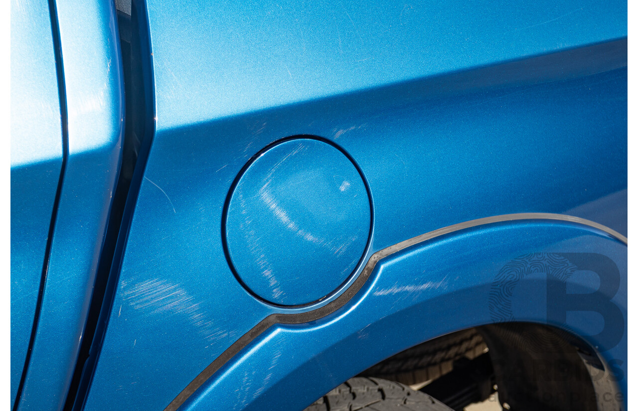 09/2015 Mitsubishi Triton EXCEED (4x4) MQ MY16 Dual Cab Utility Blue Metallic Turbo Diesel 2.4L