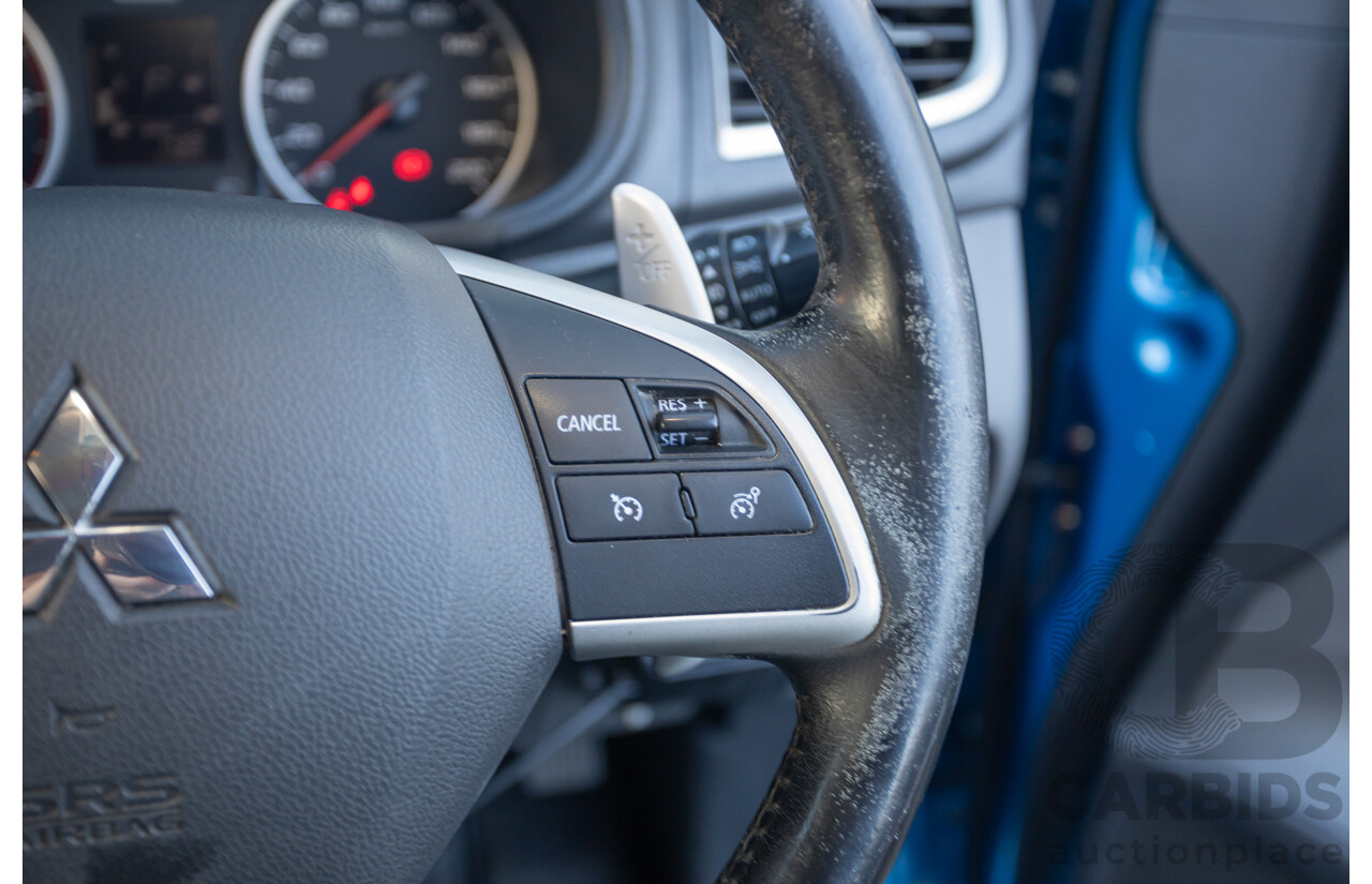 09/2015 Mitsubishi Triton EXCEED (4x4) MQ MY16 Dual Cab Utility Blue Metallic Turbo Diesel 2.4L