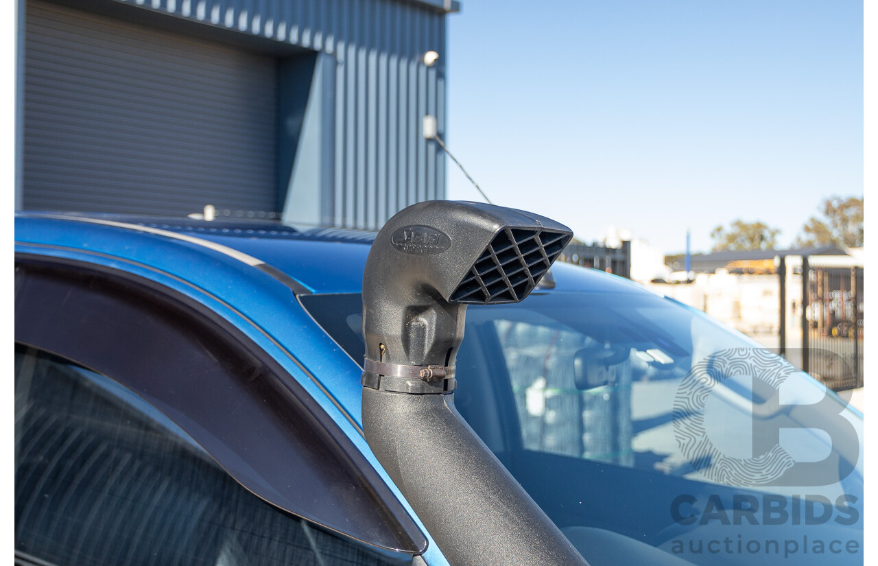 09/2015 Mitsubishi Triton EXCEED (4x4) MQ MY16 Dual Cab Utility Blue Metallic Turbo Diesel 2.4L